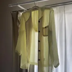 Excellent fashion フード付きシャツ イエロー