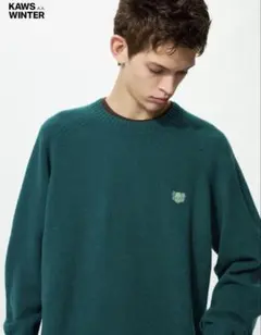 Kaws ウィンター ダークグリーン セーター