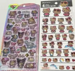【匿名発送】サンリオ うるちゅるポップシール 日焼け キティ 4サイズステッカー