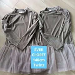ever closet 140cm 長袖ワンピース ツインセット
