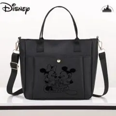Disney ミッキー ミニー トートバッグ ブラック 【新品】