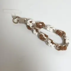 フラワーモチーフ 携帯ハンドストラップ(ストラップホルダー付き)