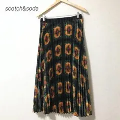 美品　maison scotch プリントプリーツスカートのサムネイル
