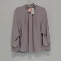 ITS' DEMO 薄紫 フリルネック 長袖ブラウス 新品