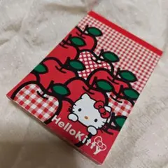 【超激レア！】平成レトロ！ ハローキティ メモ帳　　メモパッド　チェック柄 希少レア 平成レトロキティ ハローキティ ブック型メモ帳 サンリオ