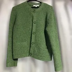UNIQLO グリーン ニットカーディガン Mサイズ
