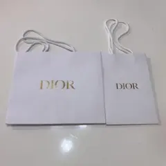 Dior ショップ袋 大小セット ホワイト
