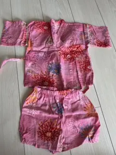 美品　甚平　ベビー　80 花火柄