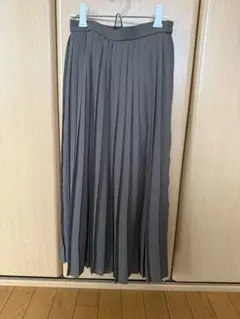 ユニクロ シフォンプリーツロングスカート オリーブ XS