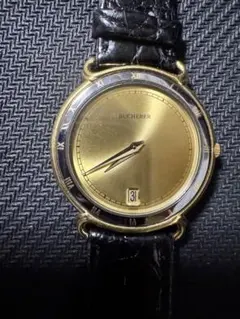 BUCHERER ブヘラ 255.710 メンズ デイト QZ 腕時計 稼働品 - メルカリ