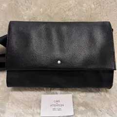 未使用美品✨イアパピヨネ ワイドテープショルダー ホワイトストーン ブラック