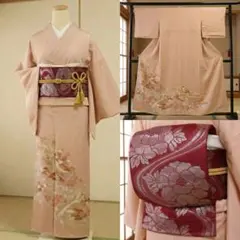 美品　色留袖　袋帯　三つ紋　４点フルセット　三つ紋 入学式 結婚式　金彩　母