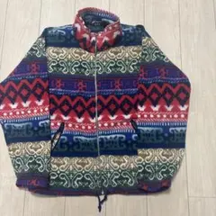 古着　アウター フリースジャケット Mサイズ　ドローコード　ボアジャケット