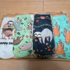 ナマケモノ　キッズ靴下5足セット　15-22cm 子供用　幼稚園　幼児　小学生