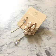 スワロフスキー×パールビーズのピアス / No.31