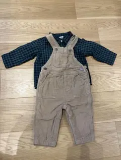 GAP baby セット 6〜12m シャツ サロペット コーデュロイロンパース
