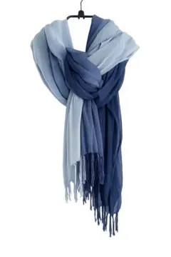 大判 軽量 グラデーション ストール フリンジ付き オールシーズン