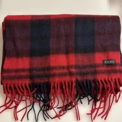 PLST 赤・黒 チェック マフラー