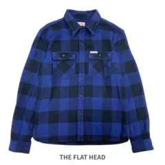 THE FLAT HEAD フラットヘッド ブロックチェック ヘビーネル シャツ