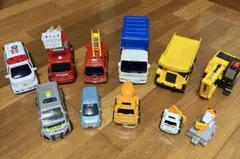 はたらく車セット【ごみ収集車・消防車・救急車・パトカー・ショベルカーなど】