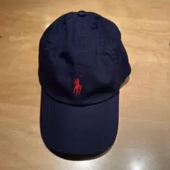 POLO ネイビーキャップ 赤ロゴ