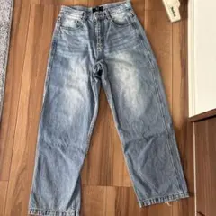 3.3 ライトブルー デニム ワイドパンツ