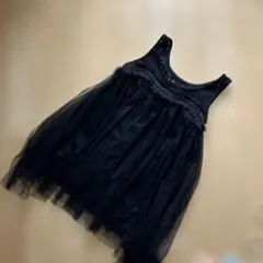 【CECIL McBEE】 ノースリーブチュールチュニック　　　黒のサムネイル