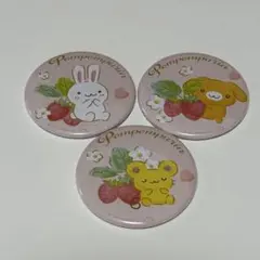 ポムポムプリン いちごフレンズ 缶バッジ　ベーグル　スコーン　パウダーのサムネイル