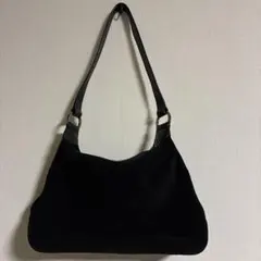 ELLE 黒 スエードショルダーバッグのサムネイル