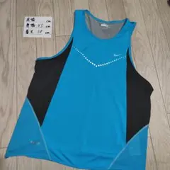 NIKE エアロスイフト シングレット タンクトップ ブルー マラソン L