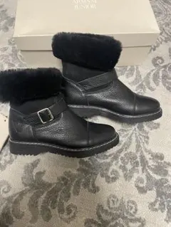 新品☆ARMANI JUNIOR☆子供ブーツ☆本革☆ムートン☆
