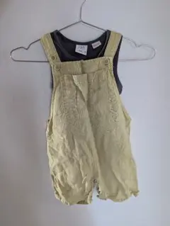 薄い黄色 オーバーオール タンクトップセット