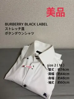 BURBERRY BLACK LABEL ボタンダウンシャツ 白 2