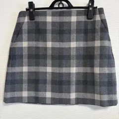 UNIQLO ウールブレンドチェックミニスカート