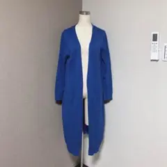 セシルマクビー ニット ロングカーディガン ブルー