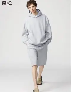 476225 UNIQLO ユニクロC スウェットワイドショーツ XS グレー