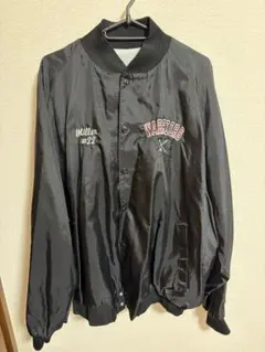 USインディーズ 90sスタイル HOPE DEALER サテンスタジャン 黒紫 