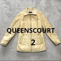 QUEENSCOURT ラム革 レディース ビンテージレザージャケット　Ｍ