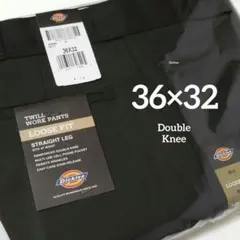 36×32〖新品・未使用〗ディッキーズ　ダブルニー　85283　・BLACK・