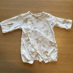 綿100% ホワイトロンパース 60-70cm