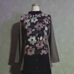 Retro girly floral tunic women feminine