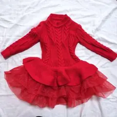 赤ワンピース　90-100センチ