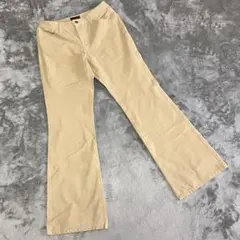 【ミセスジーナゴールド】 （S） フレアパンツ ブーツカット ベルト○ おしゃれ