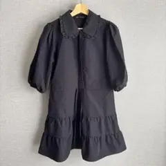 zara パフスリーブワンピース