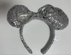 ディズニーリゾート カチューシャ スパンコール シルバー