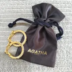 AGATHA PARIS イヤリング　フープ　ゴールド