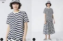 完売品★ UNIQLO x Marimekko フレアスカート ボーダー Mのサムネイル