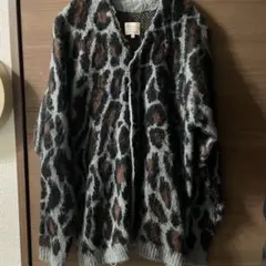 レオパード柄 ヒョウ柄 ニット カーディガン