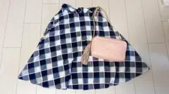 ブルーレーベルクレストブリッジ　ベルト付きフレアスカート