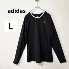 美品 adidas アディダス L ブラック CLIMALITE 長袖シャツのサムネイル